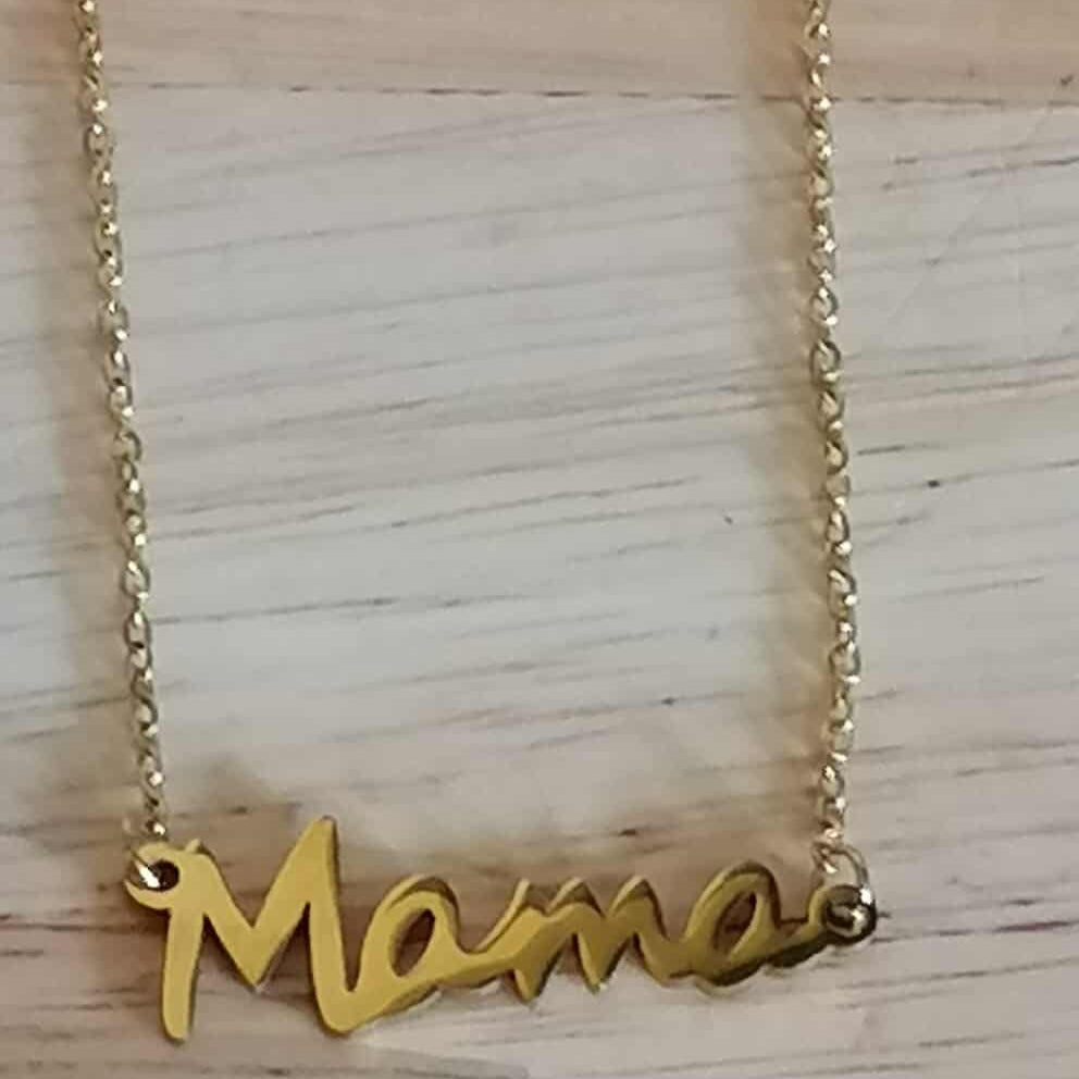 Collier mama acier inoxydable