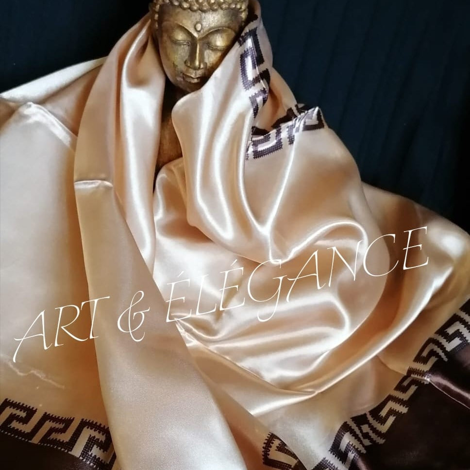 Foulard élégant 100 %polyester 90*90cm 🤍