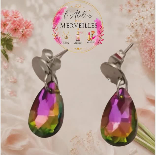 Boucles d'oreilles Tina acier fait main