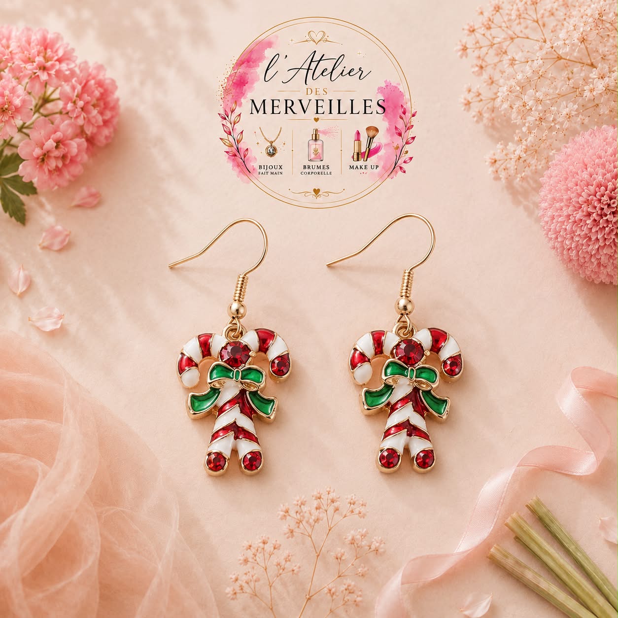 Boucles d'oreilles Noelle acier inoxydable