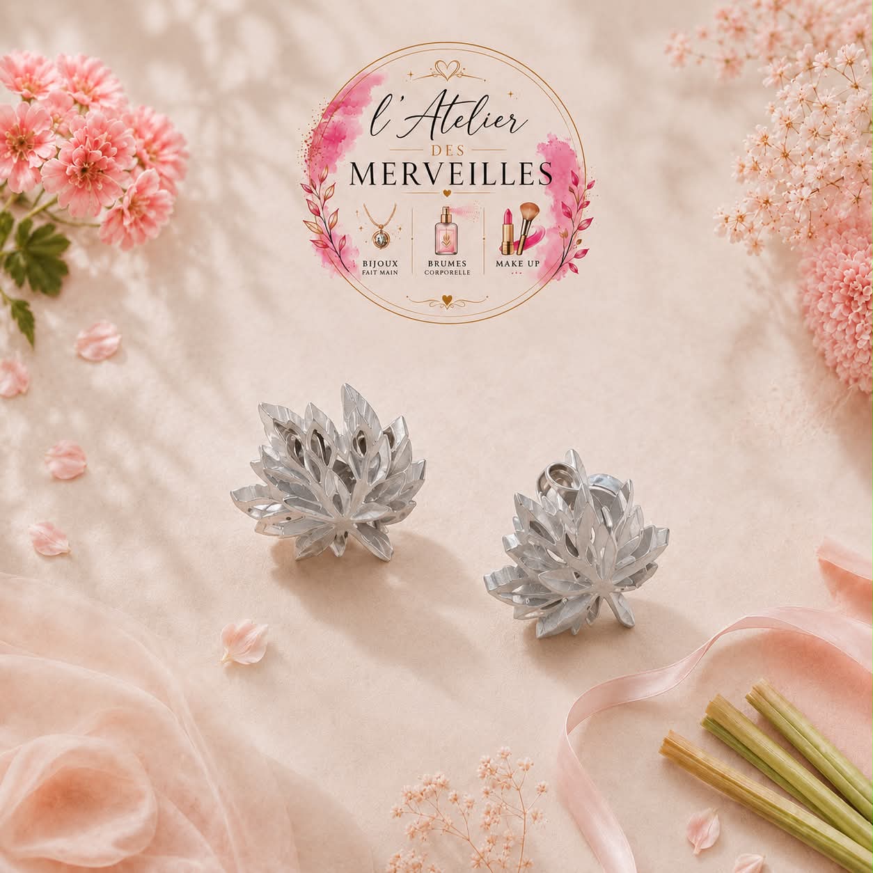 Boucles d'oreilles Fabienne acier inoxydable