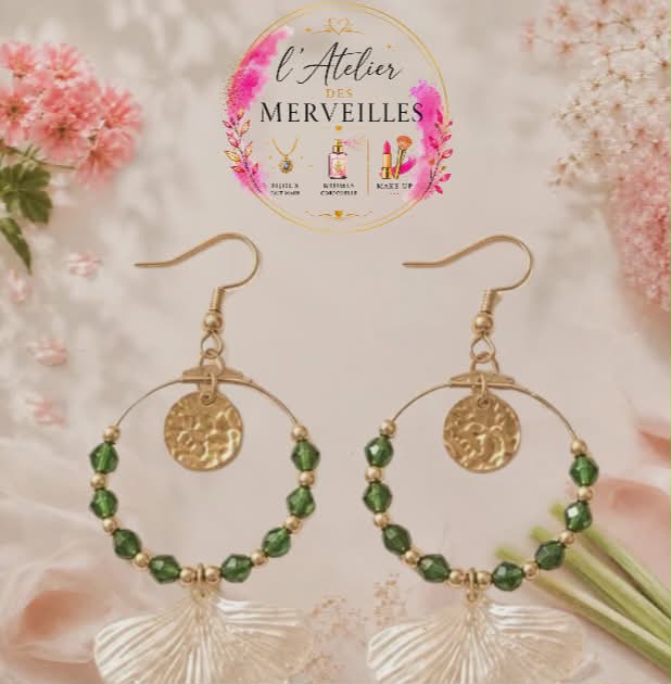Boucles d'oreilles Caroline acier fait main
