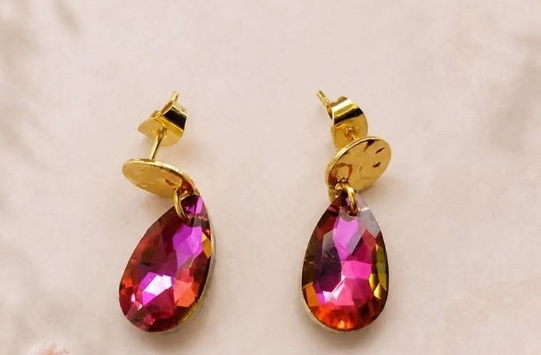 Boucles d'oreilles Tina acier fait main