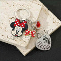 Porte clé minnie en acier inoxydable