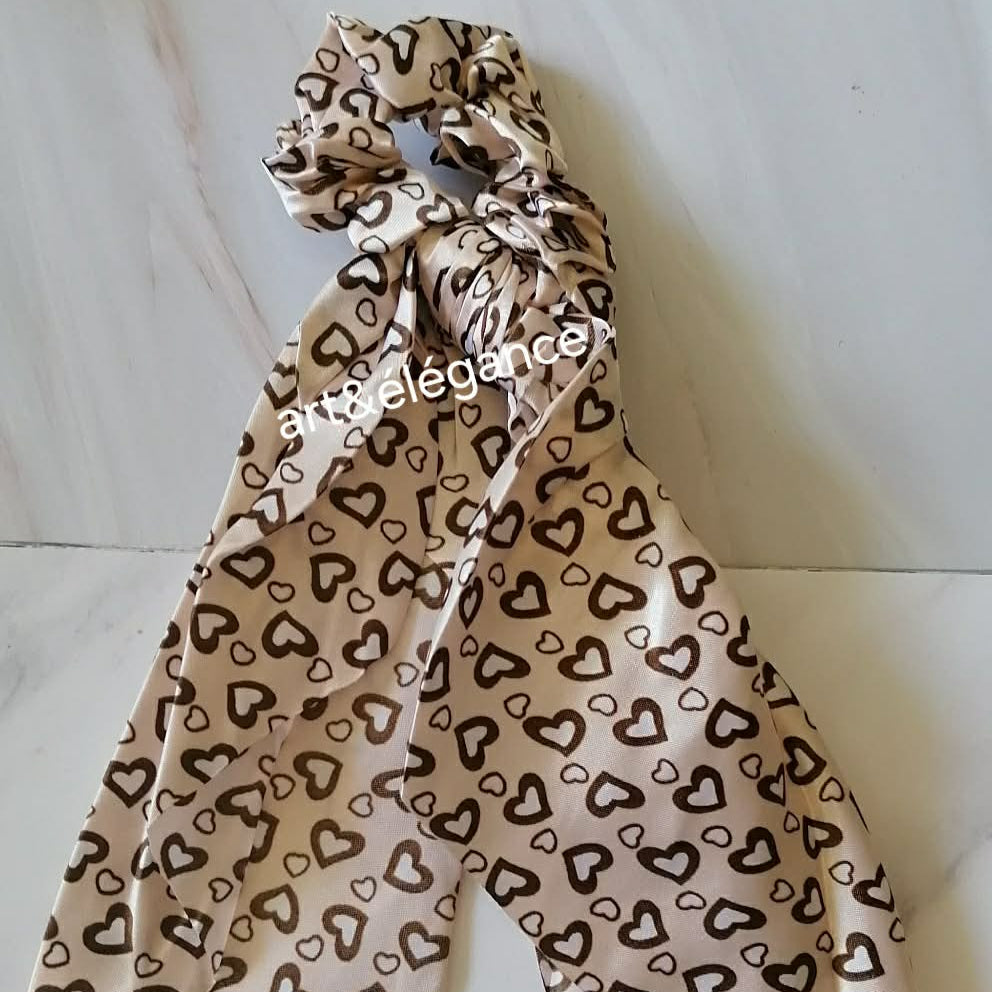 Chouchou foulards accessoire cheveux doux et élégant, toutes longueurs