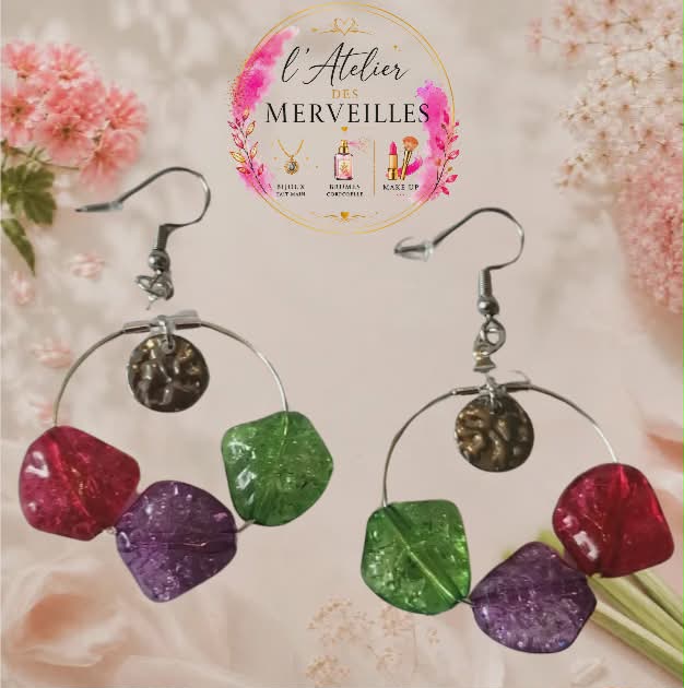 Bénédicte boucles d'oreilles en acier fait main