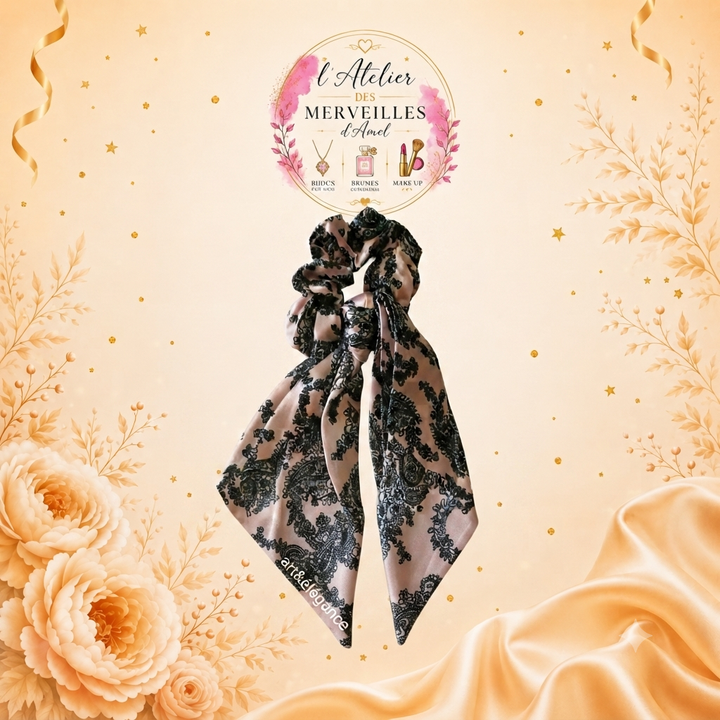Chouchou foulards accessoire cheveux doux et élégant, toutes longueurs