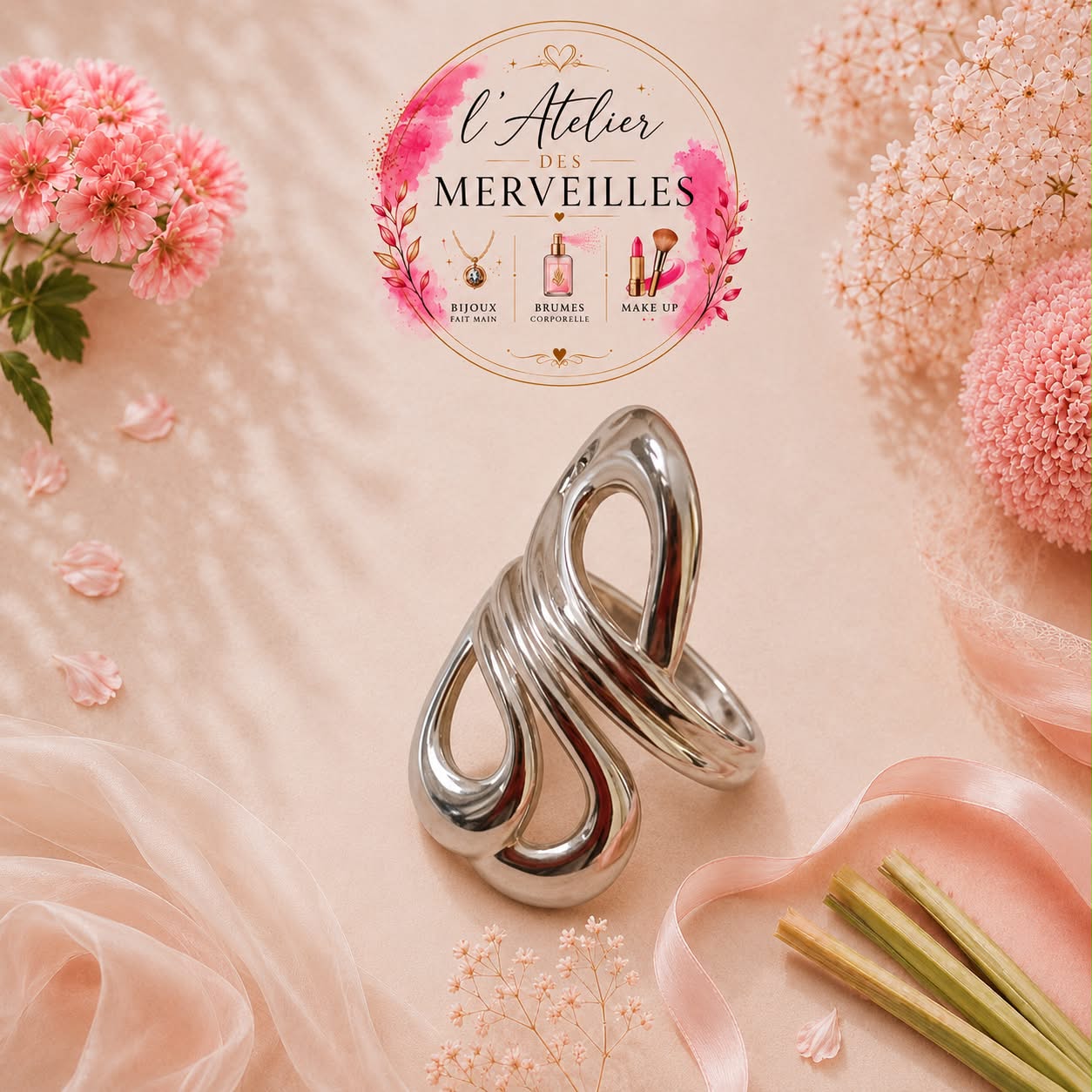 Bague Romane acier inoxydable