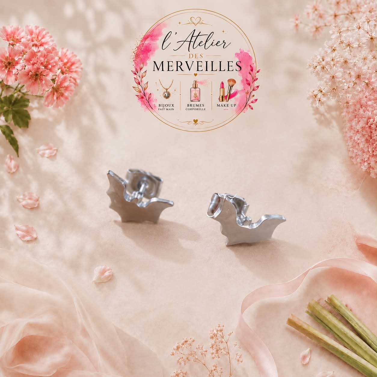 Boucles d'oreilles Vanessa acier inoxydable