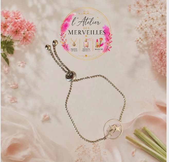 Bracelet soleil acier fait main