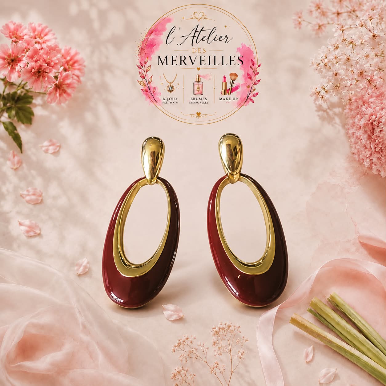 Boucles d'oreilles clémentine acier inoxydable