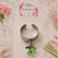 Bague Béatrice acier fait main