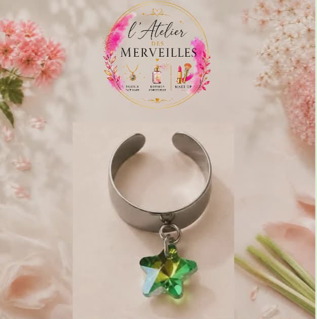 Bague Béatrice acier fait main