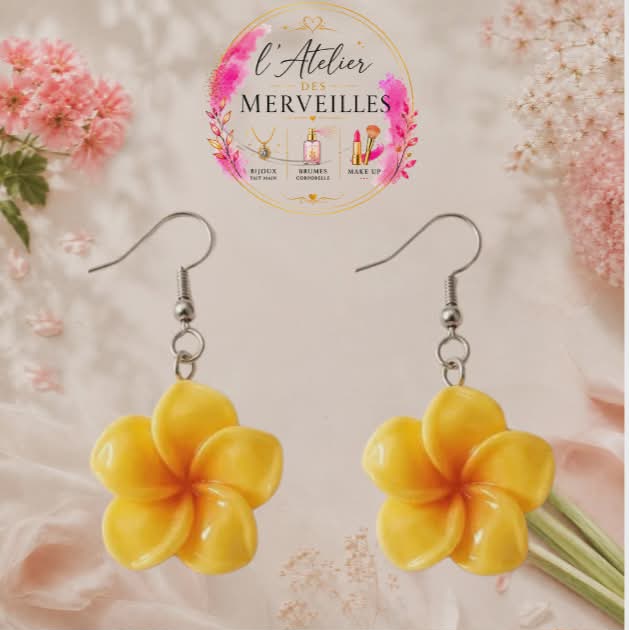 Boucles d'oreilles Noémie acier fait main