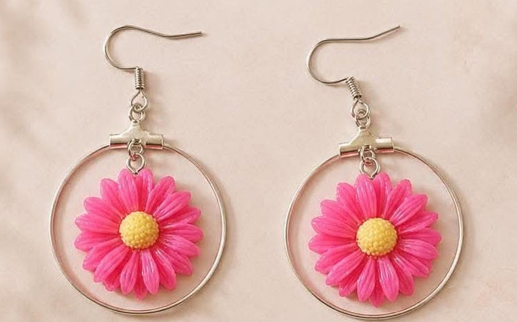 Boucles d'oreilles Margaret acier fait main