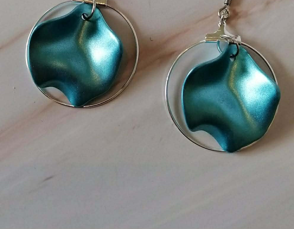 Boucles d'oreilles Rosalie acier fait main