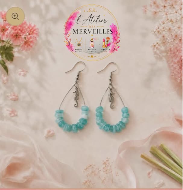 Boucles d'oreilles Inès acier fait main