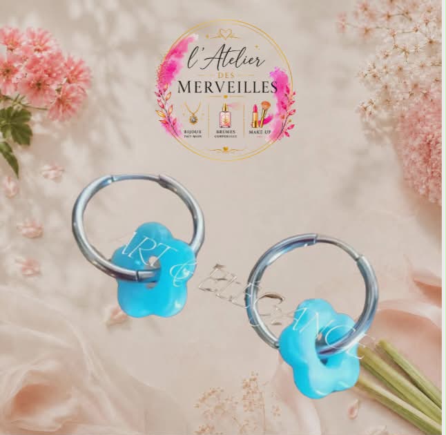 Boucles d'oreilles samia acier fait main