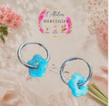Boucles d'oreilles samia acier fait main