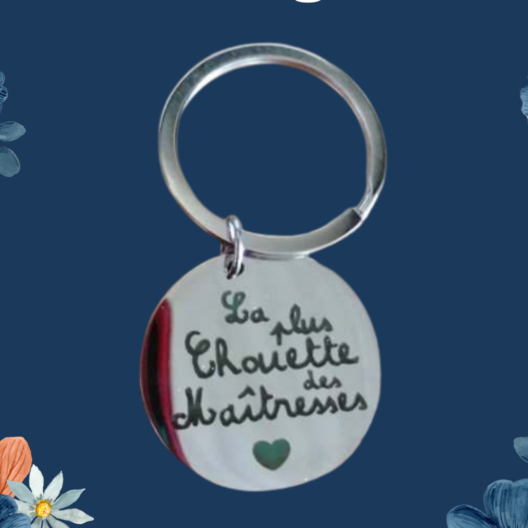 Porte clé maîtresse chouette