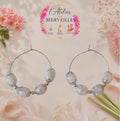Boucles d'oreilles Olivia acier fait main