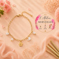 Bracelet fleur acier inoxydable