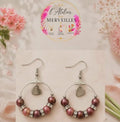 Boucles d'oreilles Capucine acier fait main