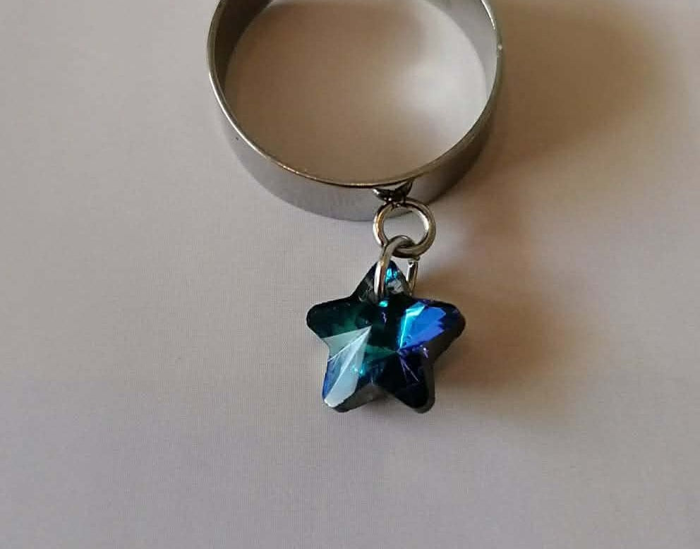 Bague Béatrice acier fait main