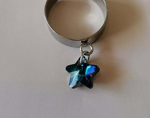 Bague Béatrice acier fait main