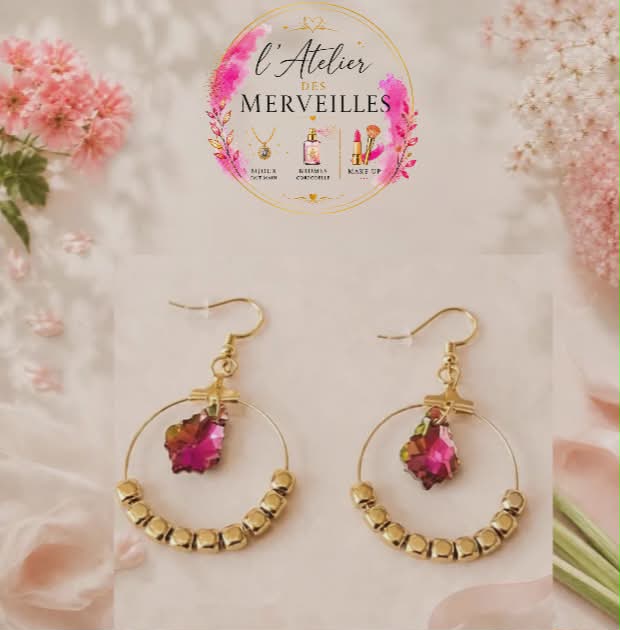 Boucles d'oreilles Tania acier fait main