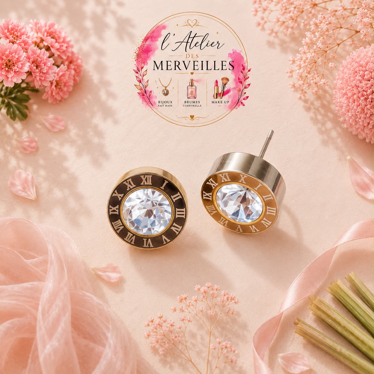 Boucles d'oreilles magalie acier inoxydable