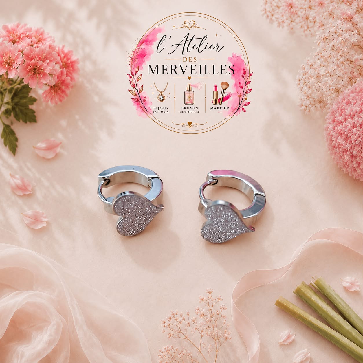 Boucles d'oreilles Pauline acier inoxydable