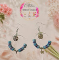 Boucles d'oreilles Viviane acier fait main