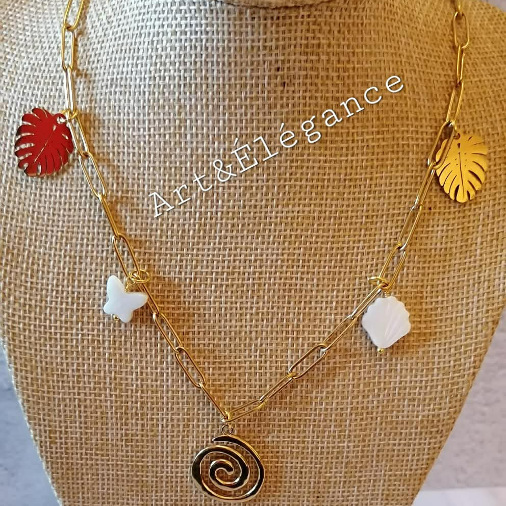 Collier Doria acier fait main