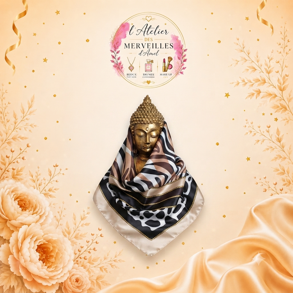 Foulard chic polyester 70cm sur 70cm