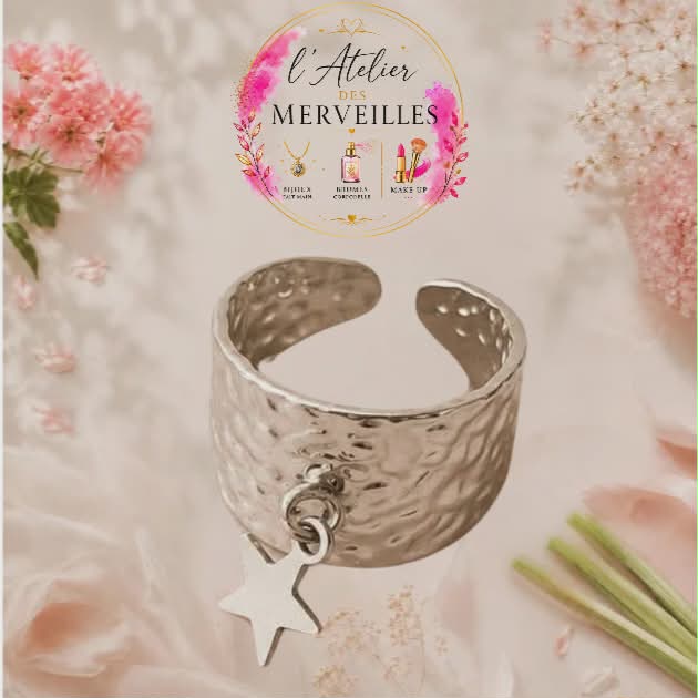 Bague Sandra acier fait main