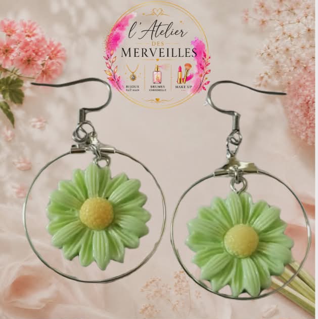 Boucles d'oreilles Margaret acier fait main