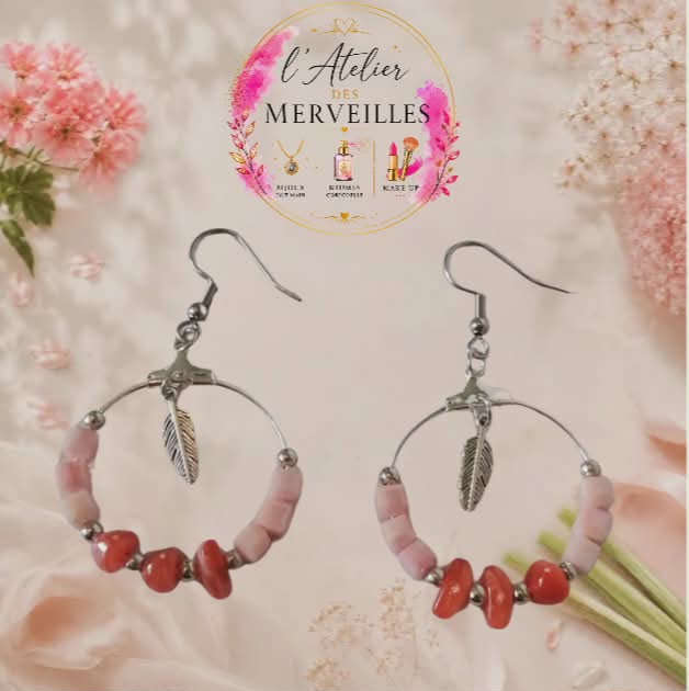 Natacha boucles d'oreilles en acier inoxydable fait main