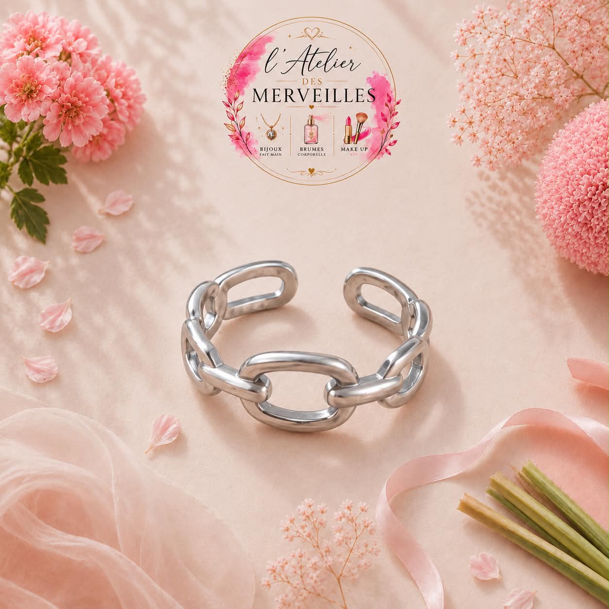 Bague Pamela acier inoxydable