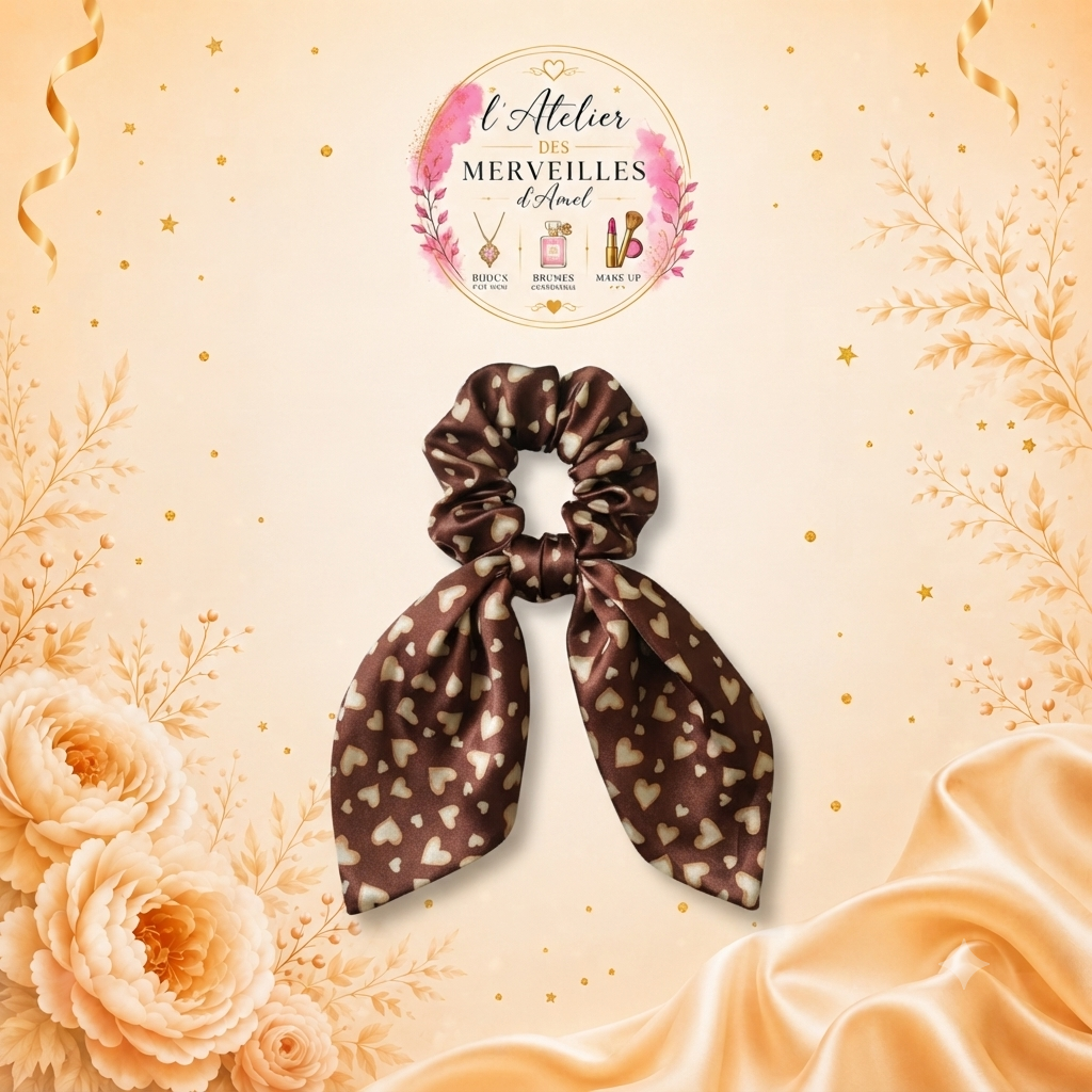 Chouchou foulards accessoire cheveux doux et élégant, toutes longueurs