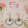 Prunelle boucles d'oreilles en acier inoxydable fait main