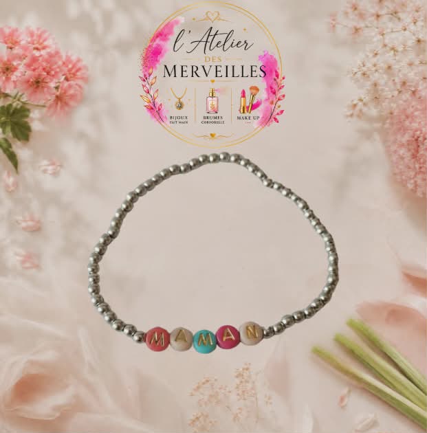 Bracelet maman élastique fait main