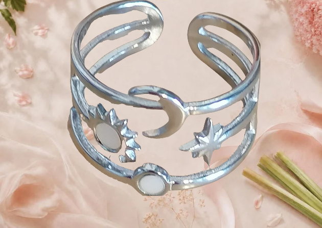 Bague Luna acier inoxydable