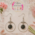 Boucles d'oreilles Patricia acier fait main résine