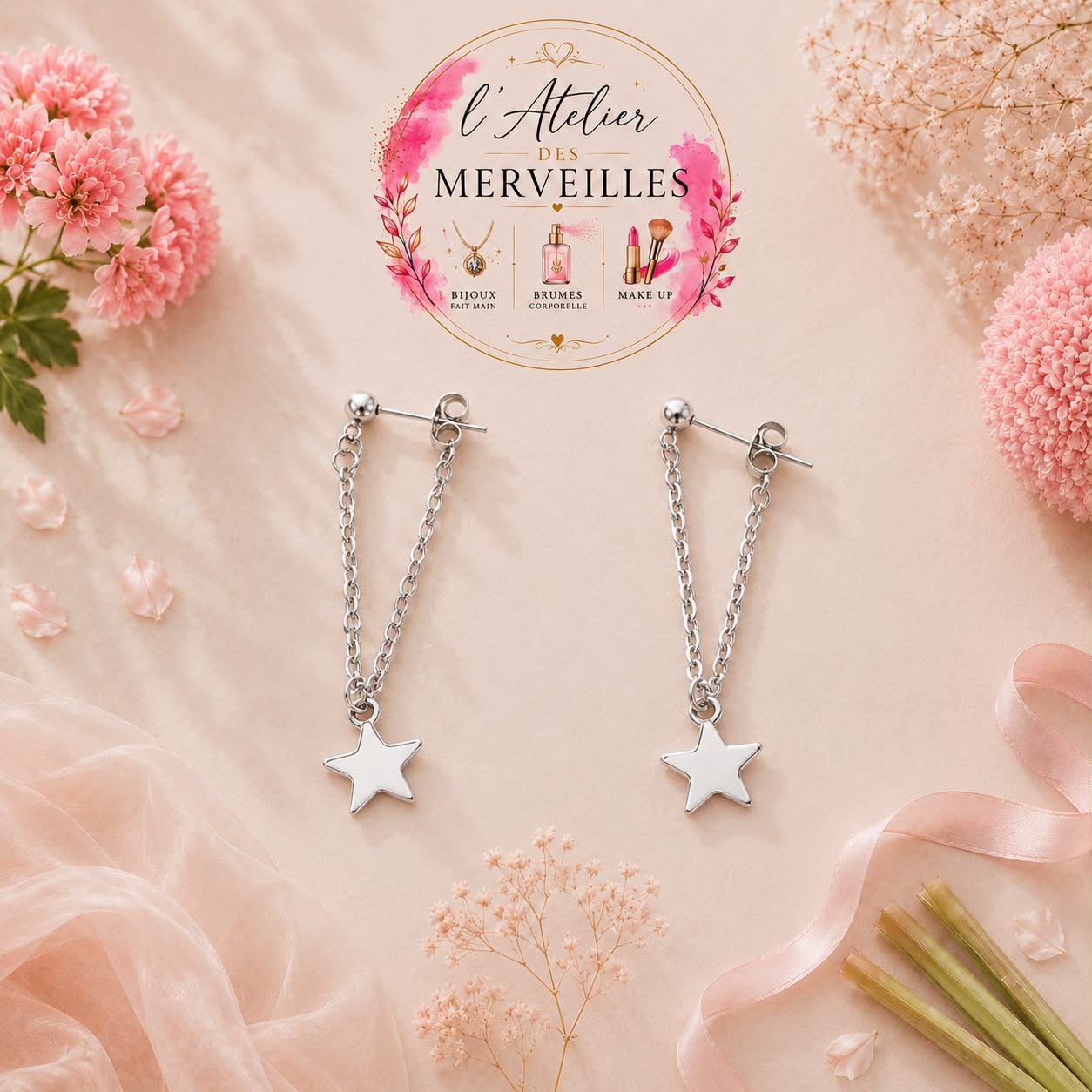 Boucles d'oreilles Tina acier inoxydable