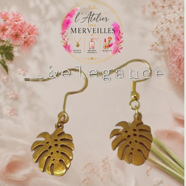 Boucles d'oreilles fanny acier fait main