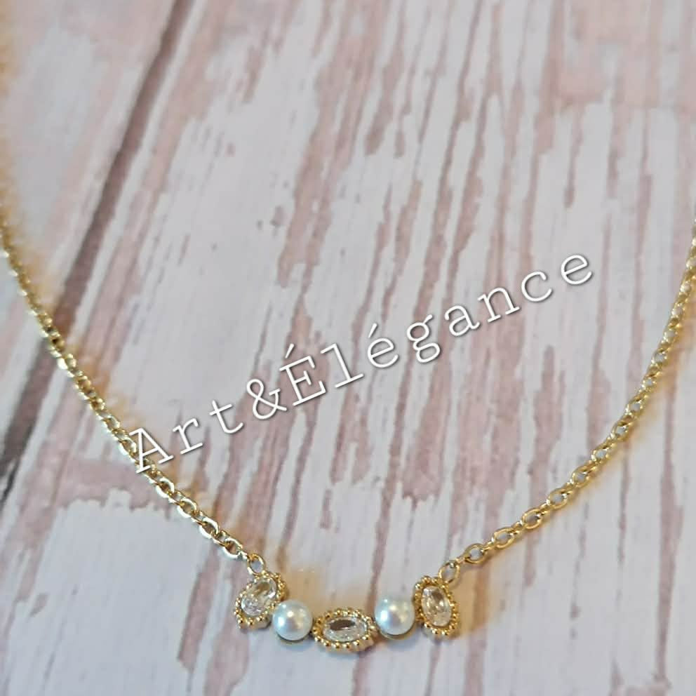 Collier violette acier inoxydable