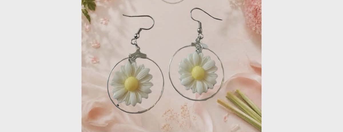 Boucles d'oreilles Margaret acier fait main