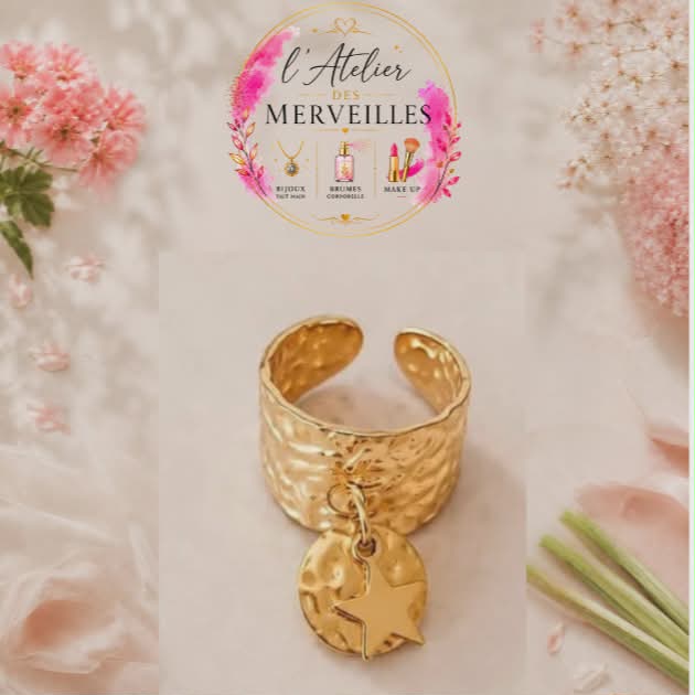 Bague acier bea fait main