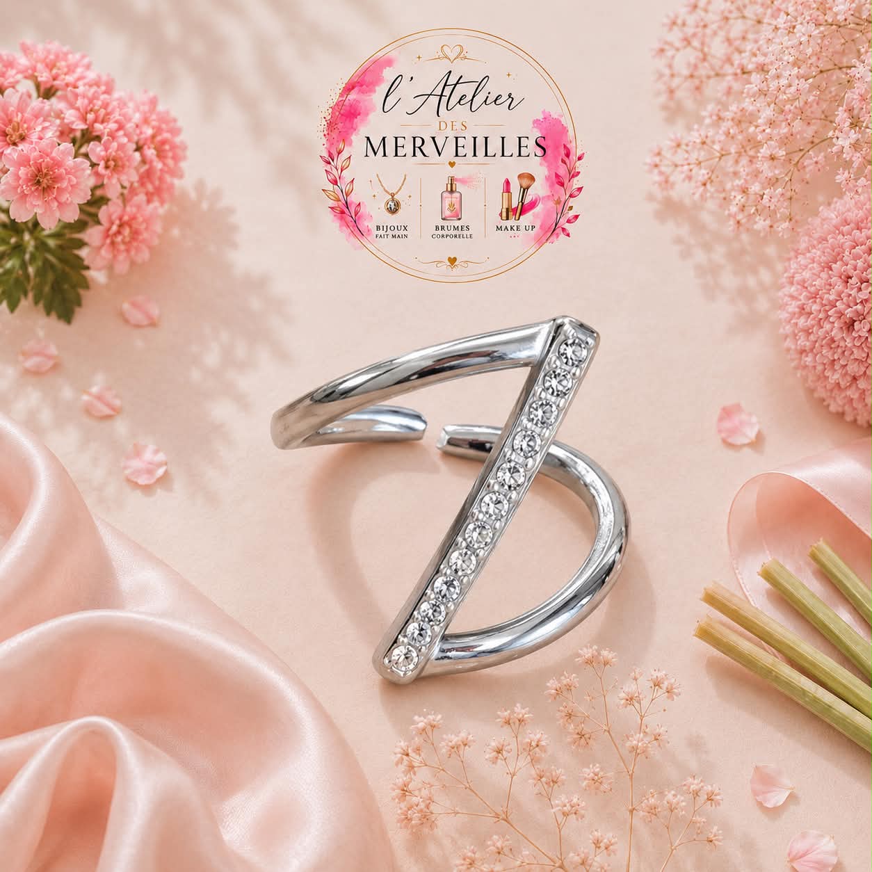 Bague Beatrice acier inoxydable